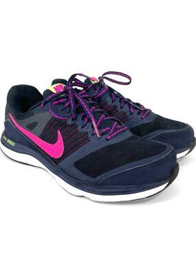 NIKE Dual Fusion X Women’s Running Shoes Athletic Sneakers Navy Pink Size 6